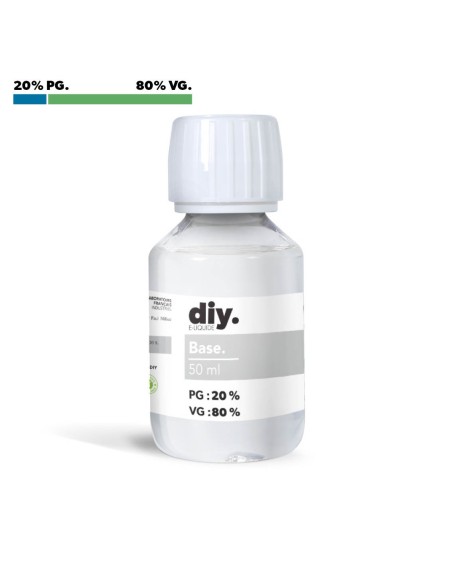 Base 50ML pour DIY - 20% PG 80% VG - AuNomDeLaVape