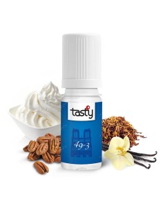 49.3 - Tasty 10 ml e-liquide classic goût tabac, vanille, crème et noix de pécan 40PG/60VG