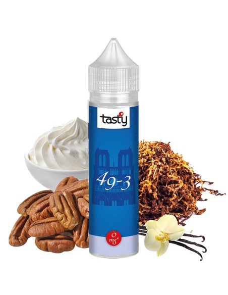 49.3 - Tasty 50 ml e-liquide goût tabac, vanille, crème et noix de pécan 50PG/50VG