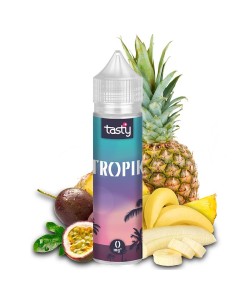 Tropik - Tasty e-liquide fruité goût passion, banane et ananas 50PG/50VG