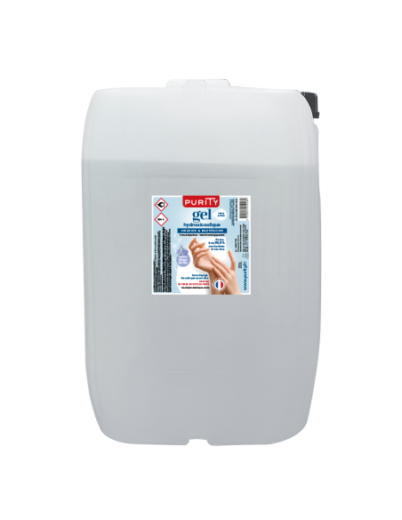 Bidon pompe 20 litres Gel Hydroalcoolique Français Parfum Fleur de Lin – Purity