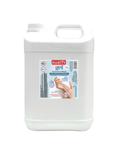 Bidon de 5 litres Gel Hydroalcoolique Français -  Parfum Fleur de Lin – Purity