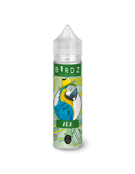 Ara - Tasty e-liquide goût pêche, melon, fraise et basilic frais 50PG/50VG